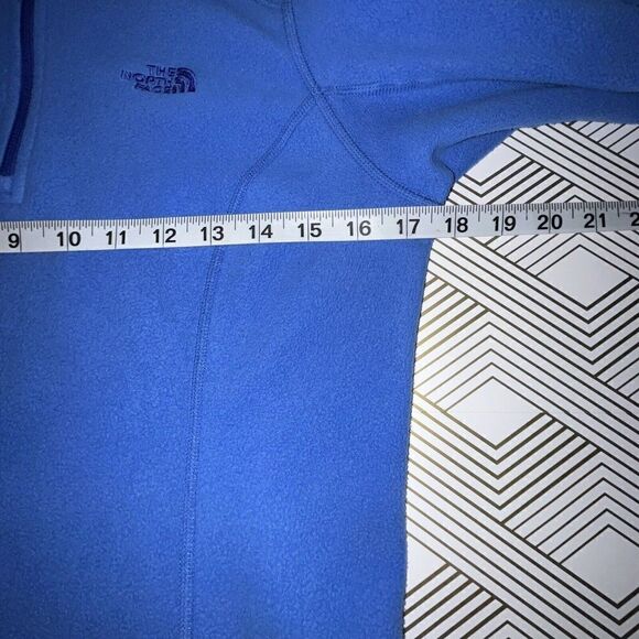 THE NORTH FACE Pullover Fleece Women's Small 1/4 Zip High Neck Blue Hike Outdoor - Picture 4 of 8